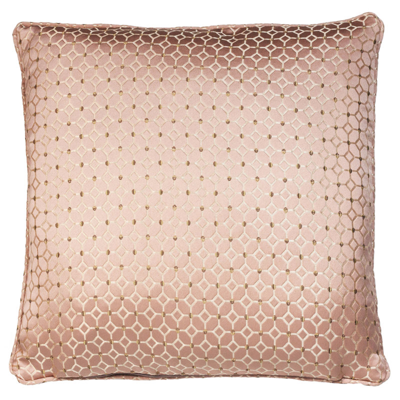 Coleridge Geometric Square Throw Cushion, Polyester, Feather
