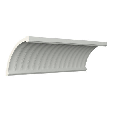 Moulure couronne Endenia Endenia, H 9 1/2 po x P 9 1/2 po x F 13 3/8 po x L 47 po, apprêtée en usine
