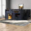 Lits avec rangement, lit double en bois aggloméré, lit mezzanine moderne pour enfants gris