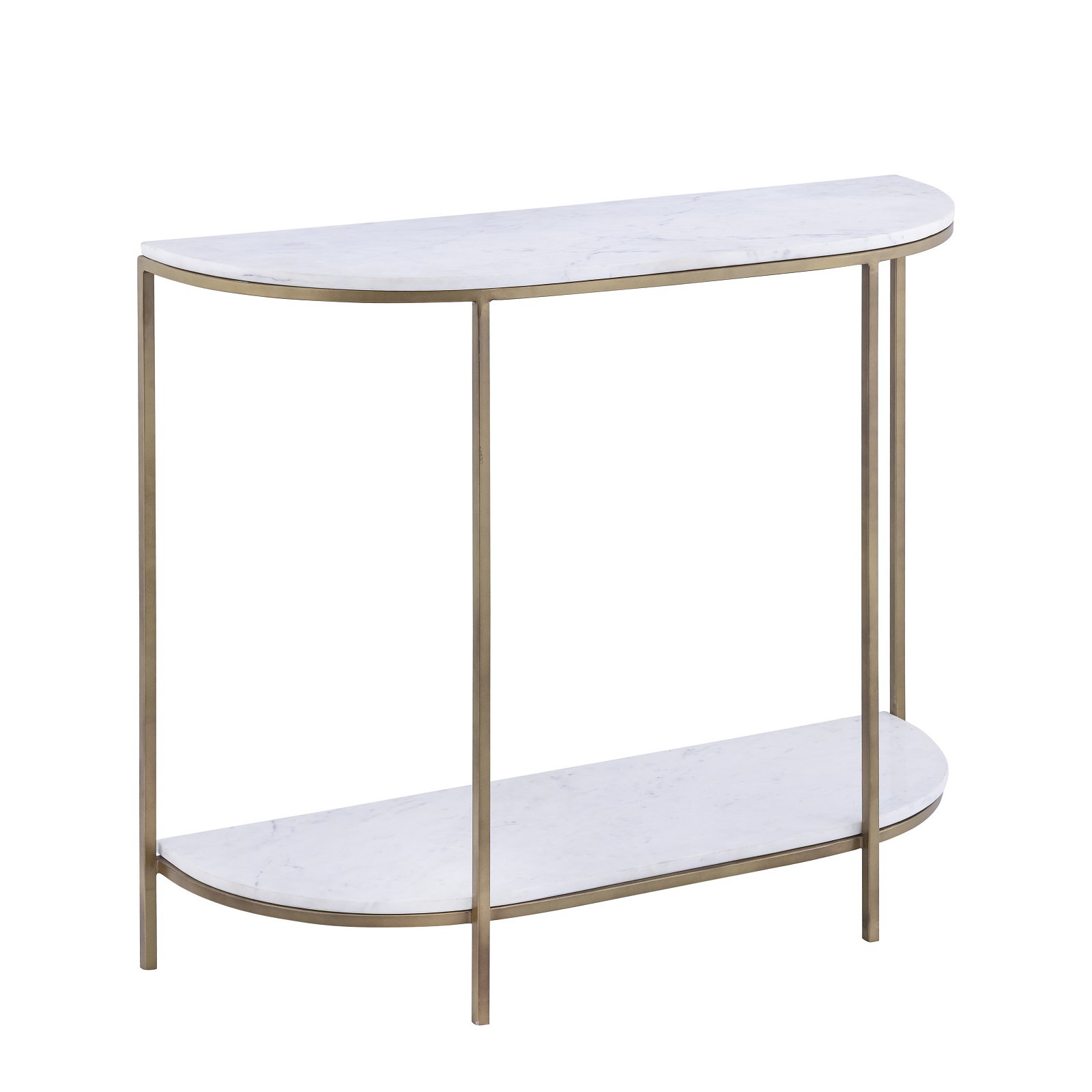 White Marble Top Console Table