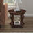 Solid Wood Round End Table with Shelf-1518809810