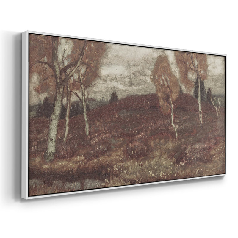 Landscape Series-DCCXCV- Framed Gallery Wrapped Canvas -Ready to Hang, 21" H x 41" W, White