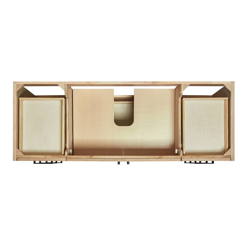 ARIEL Kelly 61 Single Sink Bathroom Vanity with Italian Carrara Marble Top, Oak