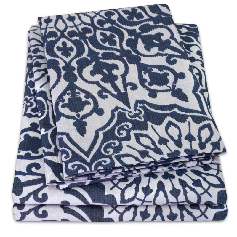 Mandala Oasis Microfiber Floral Sheet Set, Twin Sheet Set with 1 Pillowcase