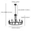 Luminaire suspendu 12 lumières Janyce-1760616326