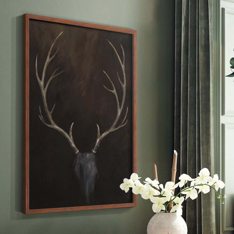 Reproduction encadrée Buck - bois massif, Brun, H 28 po x l 22 po