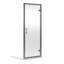 nuie Rene 900mm Brushed Pewter Semi-Frameless  Hinged Shower Door
