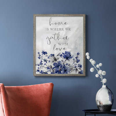 «Gather With Love», toile encadrée de qualité supérieure - prête à être accrochée