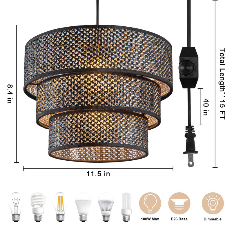 Daivon 1 - Light Drum Pendant, Matte Black