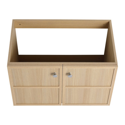 30" Bathroom Vanity With Oak Finish Plywood, Abundant Storage In Stylish And Functional Accessory
