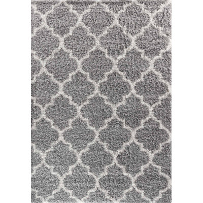 Babs Geometric Shag Area Rug
