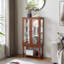 Vitrine lumineuse avec espace de rangement ouvert