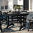 Commercial All Weather Adirondack Table And 4 Chairs With Cupholders-951615403
