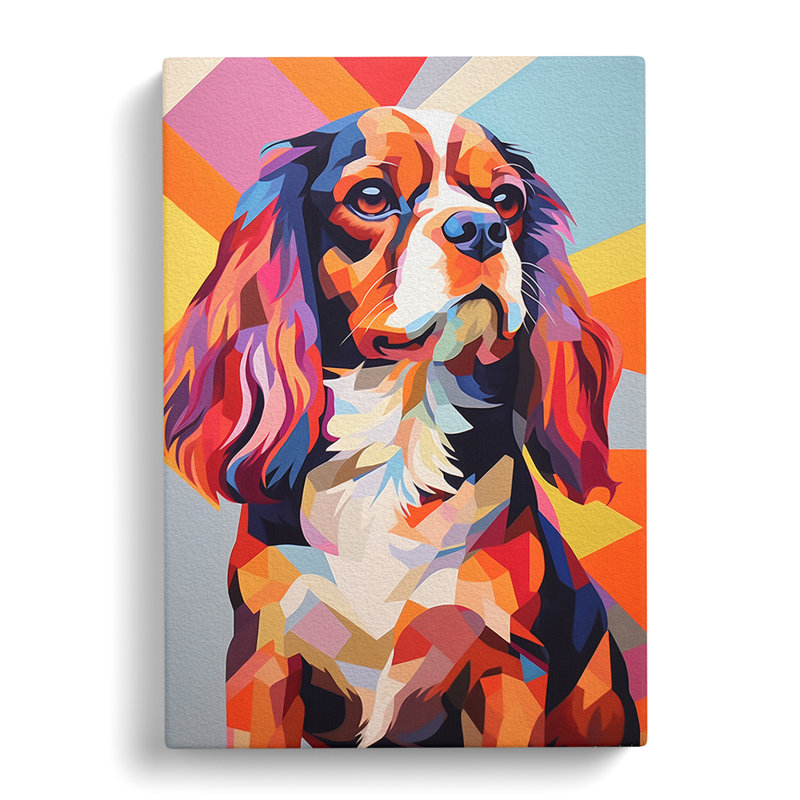 Cavalier King Charles Spaniel Constructivism - Print, 60cm H x 40cm W x 3cm D