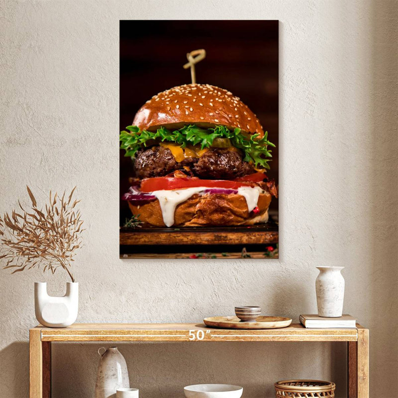 Yarlin Delicious Burger, 39" H x 26" W