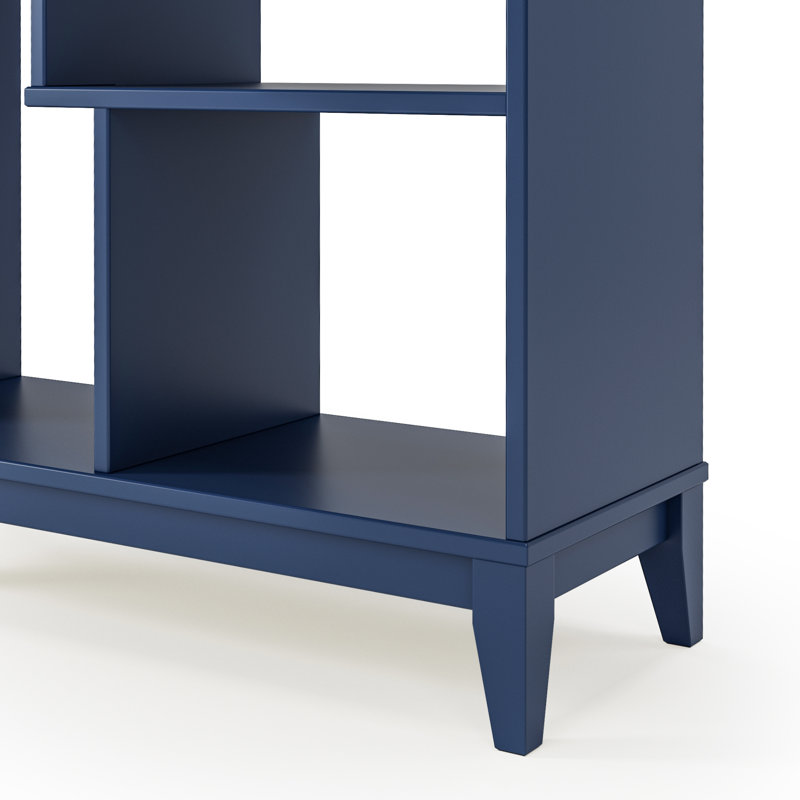 Bibliothèque en bois massif Geometrix, Midnight Blue