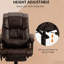 Fauteuil de bureau inclinable à haut dossier, fauteuil de massage à 6 points vibrants avec repose-pieds et télécommande