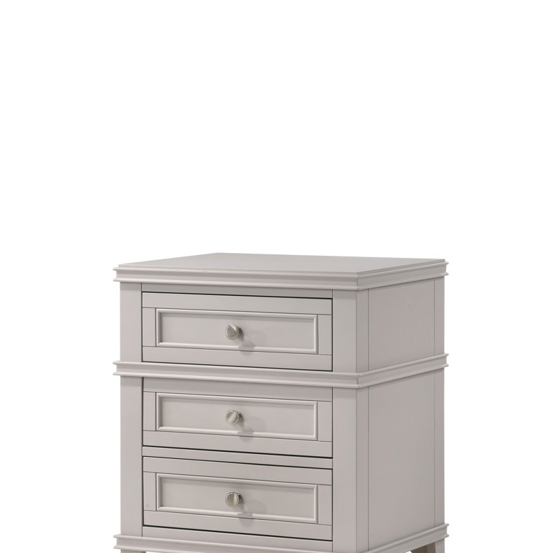 Table de chevet 3 tiroirs avec USB, quincaillerie sur mesure, table de chevet