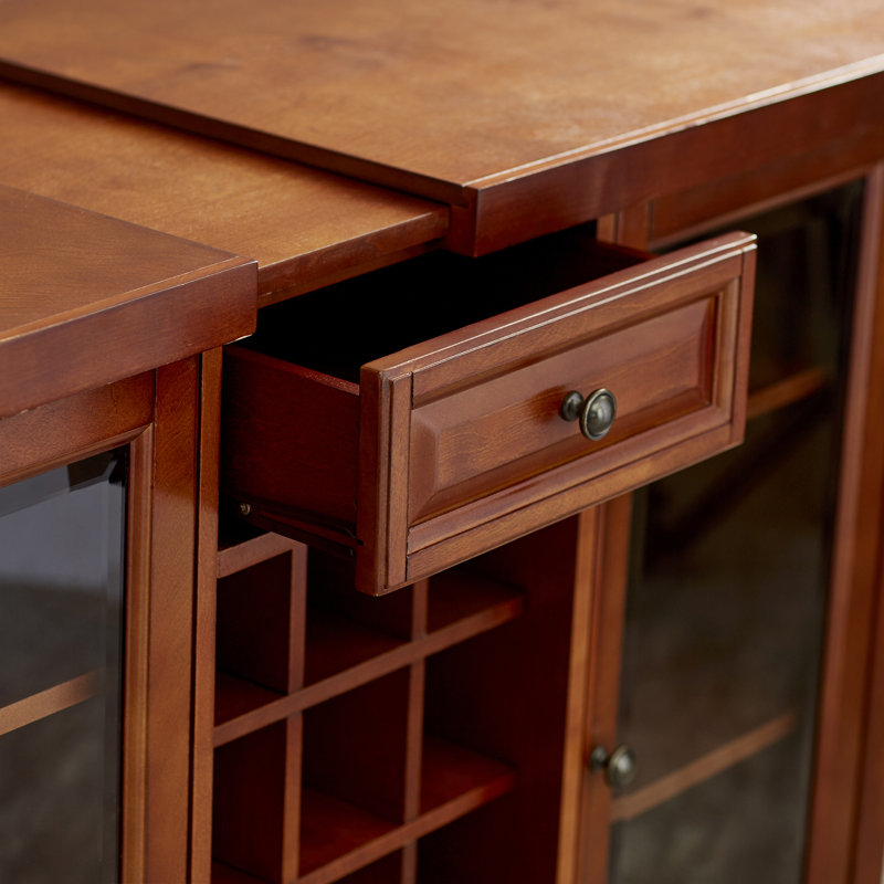 Armoire de bar Hedon, Cerisier classique