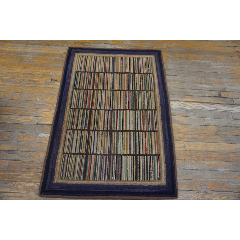 Antique American Hooked Rug American Multicolor 1925