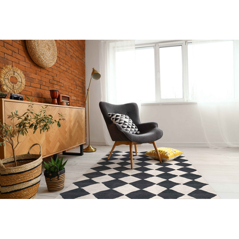 ZeeZand Black Cushioned Kitchen Mat, Rectangle  2' x 6'