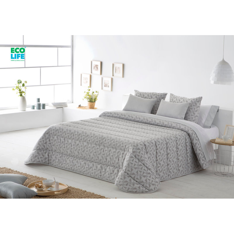Tunnel Cotton Blend Quilt, Grey, 250cm W x 240cm L