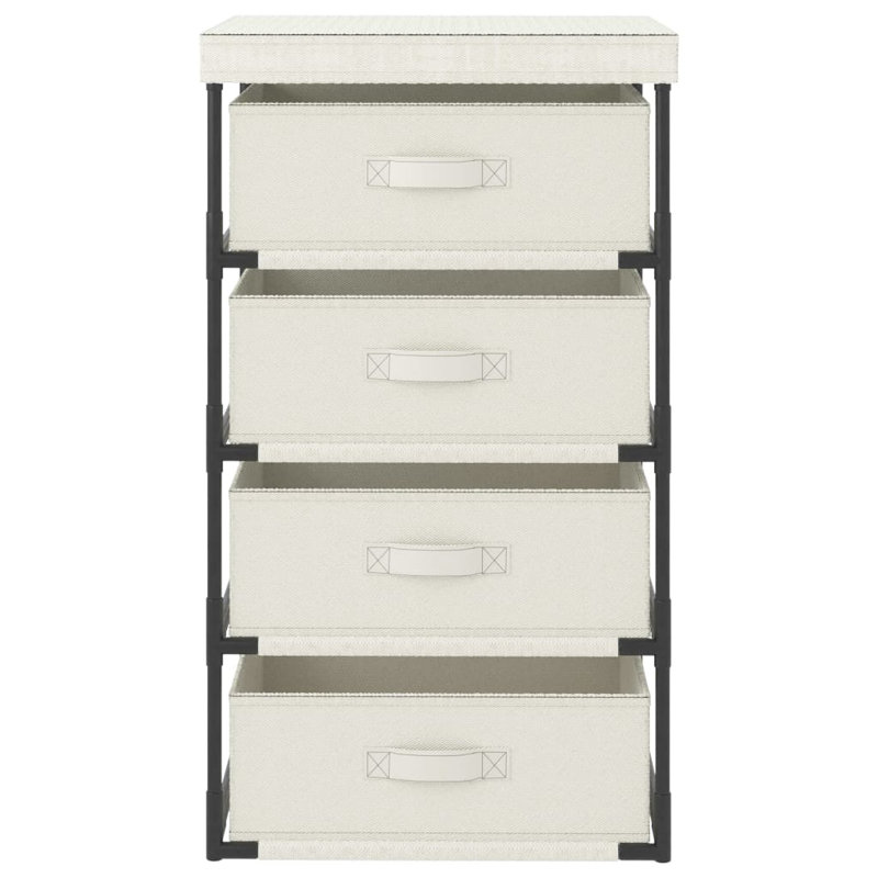 Oxbrook 45cm W Metal Shelving Unit, Cream