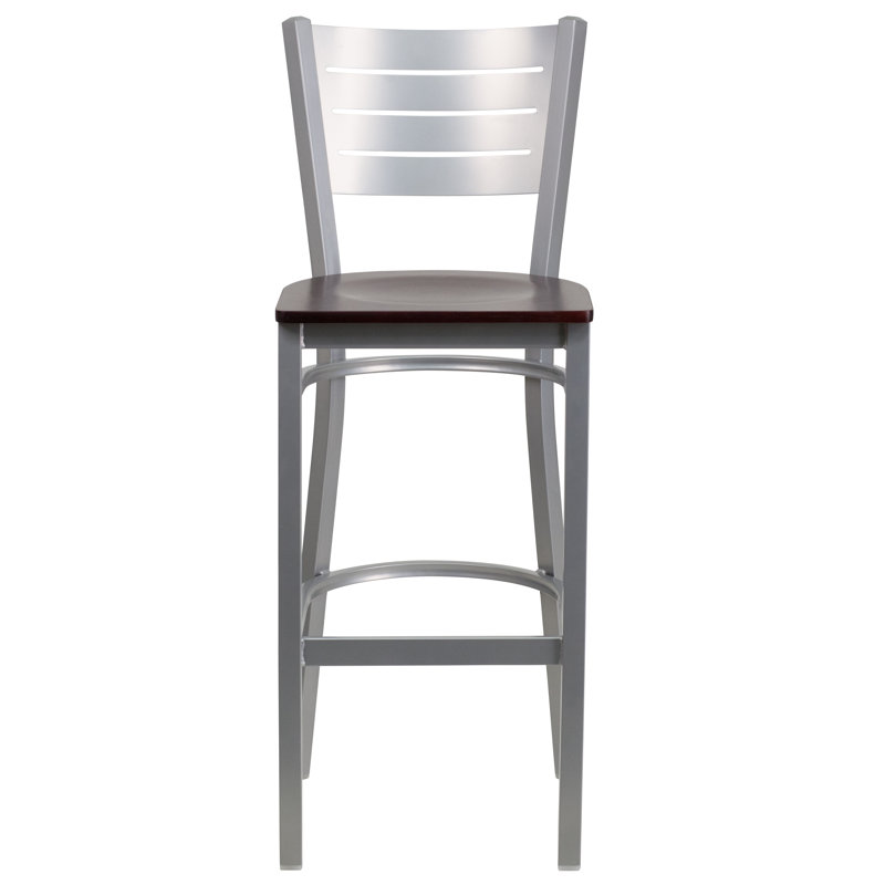 Tabouret de bar Elkton, Acajou, 1