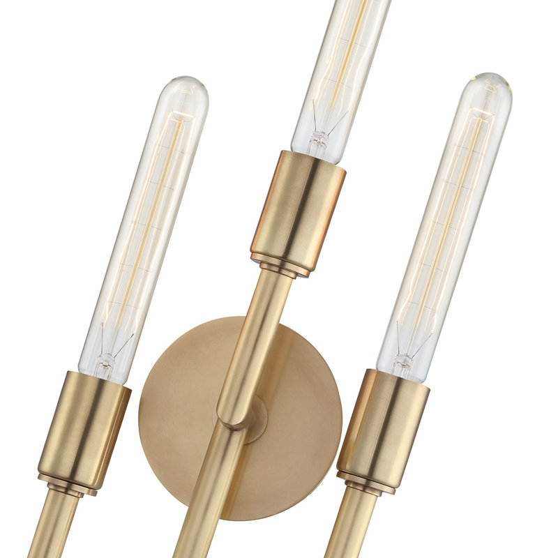 Angler 3 - Light Flush Mounted Sconce, Aged Brass
