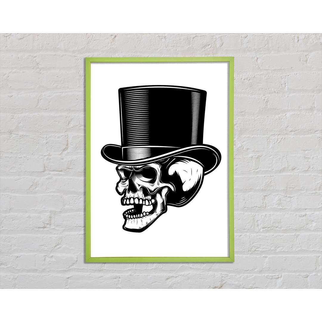 Alquaves Top Hat Skull - Einzelner Bilderrahmen Kunstdrucke