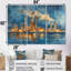 Ensemble de salon art mural gris et bleu - centrale électrique-107196074-107196080
