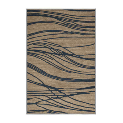Machine Washable Space Gray Area Rug