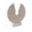 Sagebrook Home 11X10" Travertine Open Circle On Marble Base, Tan