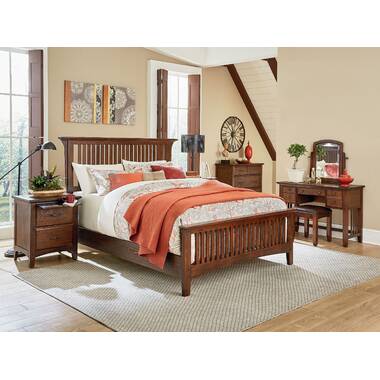 OSP Home Furnishings Modern Mission Queen Bedroom Set