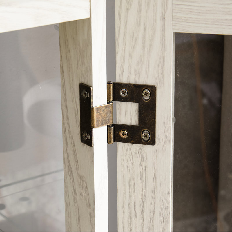 Armoire blanche avec tablettes réglables - illuminée pour un tiroir intérieur élégant, Blanc