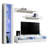 Lineberry 85" Modern Floating Wall Mounted Entertainment Center with 16-Color LED Lighting, High Gloss Finish-1600295830