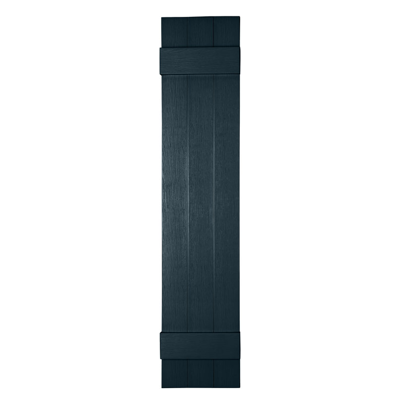 Persiennes personnalisées fermées à 3 planches, 45", Bleu Bedford