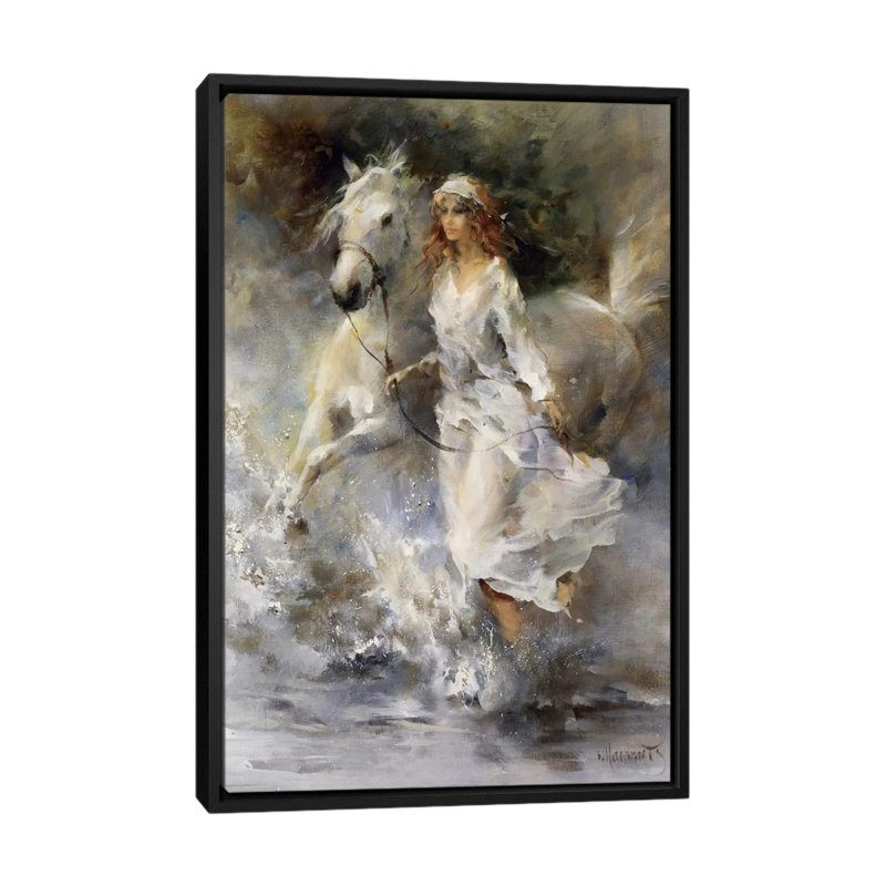 « cool breeze », impression sur toile, H 26 po x l 18 po x P 1,5 po, Toile encadrée noire, Pas de tapis