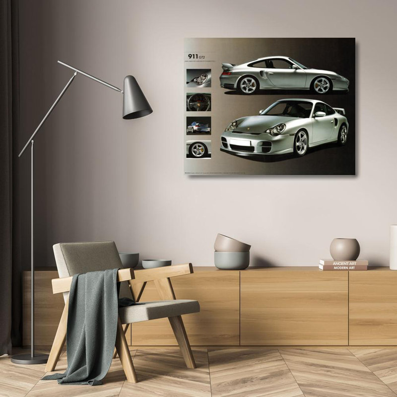 Porsche 911 GT, 19" H x 24" W