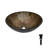Artistic Feather Pattern Amber Tempered Glass Vessel Sink With Pop-Up Drain-124471360-124471362