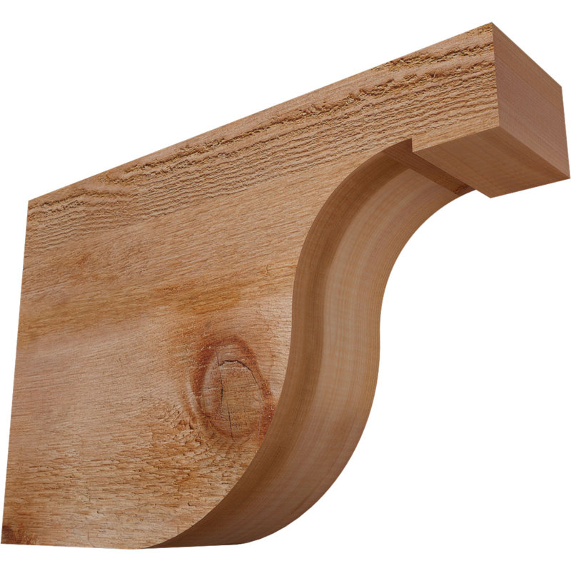 Queue de chevron Del Monte, Cèdre rouge de l'Ouest, 12"H x 4"W x 18"L