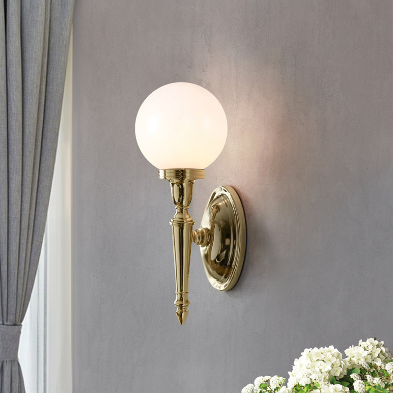 Dryden 1 Light Bath Sconce, Polished Brass