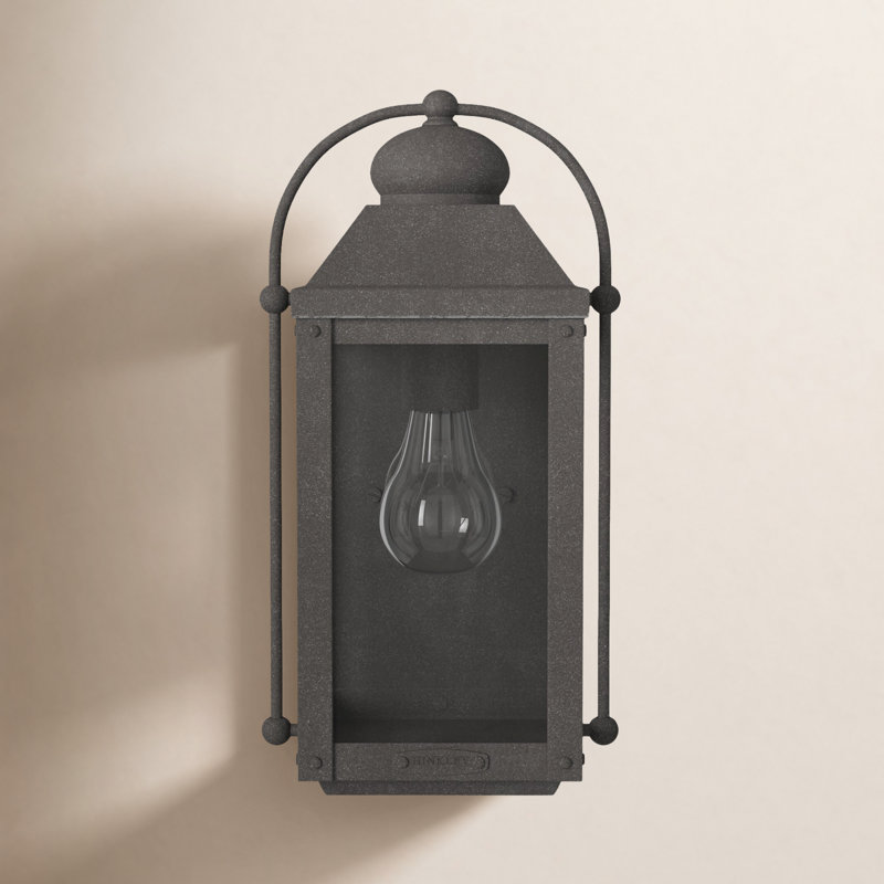 Anchorage Outdoor Wall Lantern, Aged Zinc, No