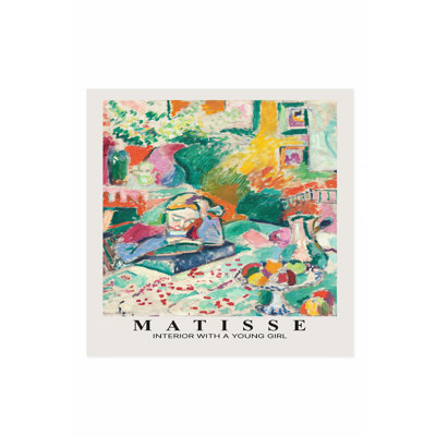 «People and Portraits Henri Matisse» avec une jeune fille bohémienne, reproduction d'art non encadrée