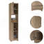 Armoire à linge, portes doubles, quatre tablettes intérieures, deux armoires-730429009
