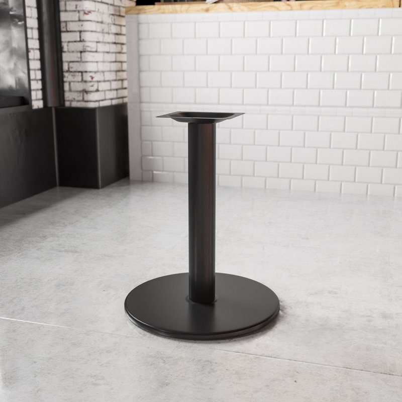 Black Cast Iron Round Dining Table Base, 30" Height
