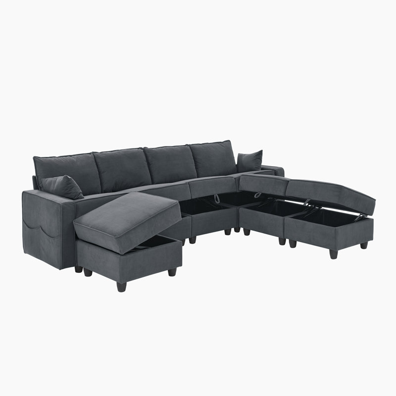 Canapé modulaire rembourré 7 pièces Devisha