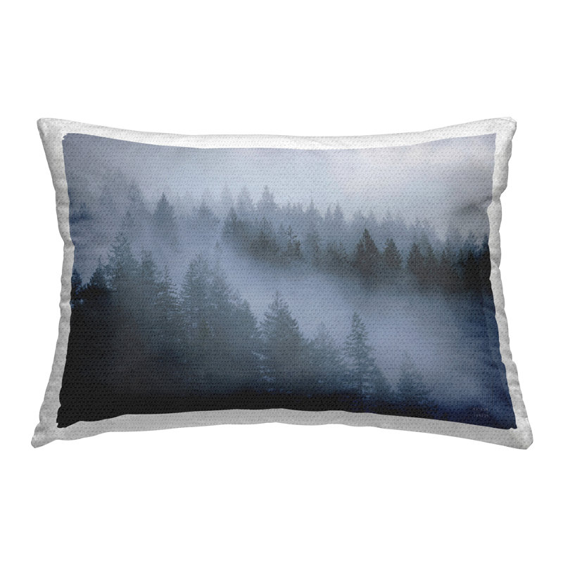 Coussin d'extérieur imprimé "Fog Fillers Trees Landscape" par Nathan Larson