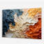 «Beige et orange Custards Collage III», art mural abstrait en acrylique pour le salon-1971271323