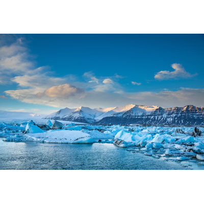 Glacier In Iceland - Wrapped Canvas Print